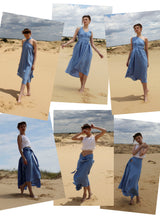 Load image into Gallery viewer, Form 1. Multiway. For F. Blue (transformable dress)
